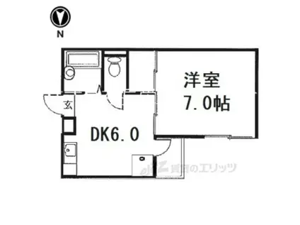 シギハイツ竹田(1DK/3階)の間取り写真