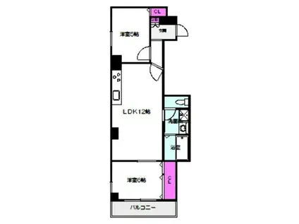 GRANDBELL(2LDK/2階)の間取り写真