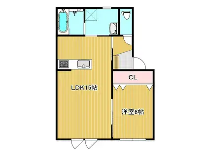 ルフレール(1LDK/1階)の間取り写真