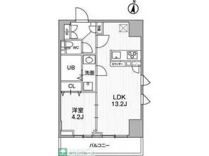 テラス森下(1LDK/2階)の間取り写真