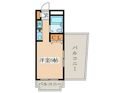 日神パレステージひばりヶ丘(ワンルーム/3階)の間取り写真