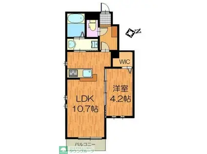 ビューテラスレモンIII(1LDK/1階)の間取り写真