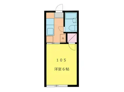 アドバンス(1K/1階)の間取り写真