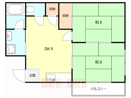 グローリーM(2DK/2階)の間取り写真