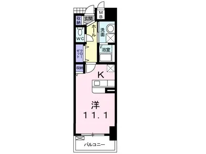 エアリス(1K/2階)の間取り写真