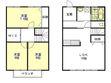 シオン大谷(3LDK/1階)の間取り写真