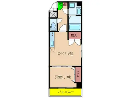 クリア天王寺東(1DK/5階)の間取り写真