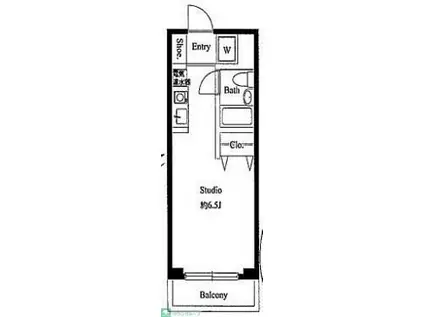 クレセントコート柏(ワンルーム/3階)の間取り写真