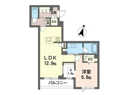 スピラーレ・マレ(1SLDK/2階)の間取り写真