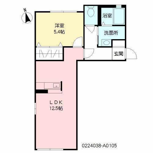 ラ・ティエラ II(1LDK/2階)の間取り写真