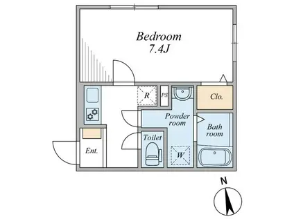NRAY RESIDENCE(1K/3階)の間取り写真
