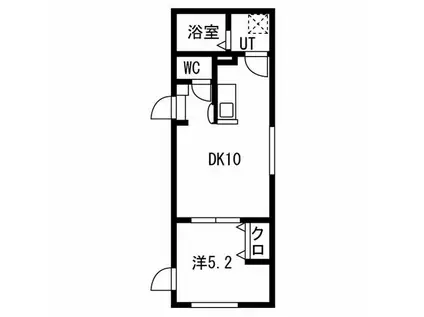 サンインキューブ池袋(1DK/1階)の間取り写真