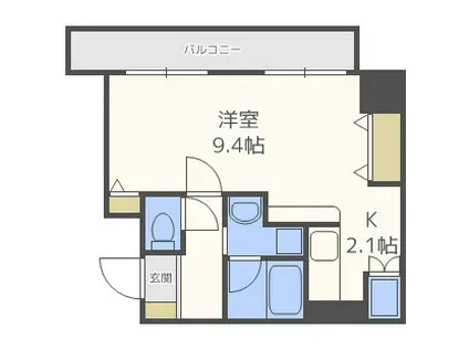 樹樹ガーデン(1K/7階)の間取り写真