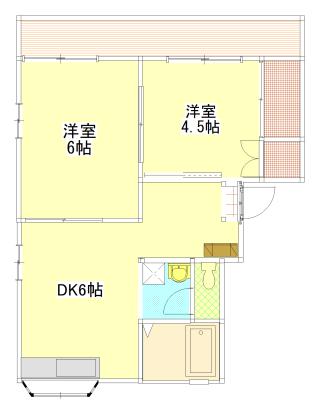 フォーブル隅田(2DK/1階)の間取り写真