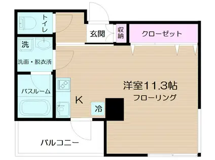 ビーヴァリー北(ワンルーム/4階)の間取り写真