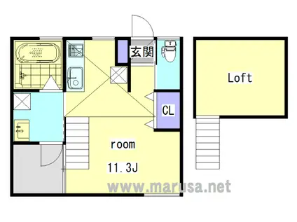 LA VILLE(ワンルーム/1階)の間取り写真