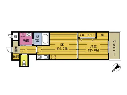 S-FORT大分岩田町(1DK/3階)の間取り写真