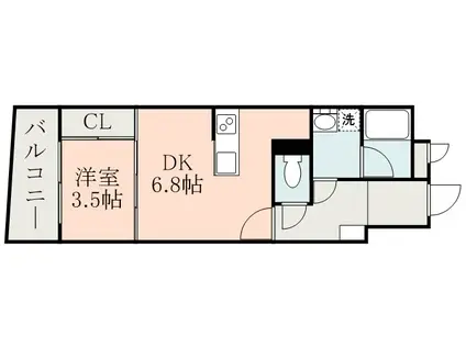 ITERRACE(1DK/1階)の間取り写真