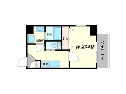 アドバンス西梅田ジェイス(1K/3階)の間取り写真