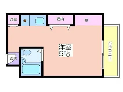 パークサイド船場(ワンルーム/3階)の間取り写真