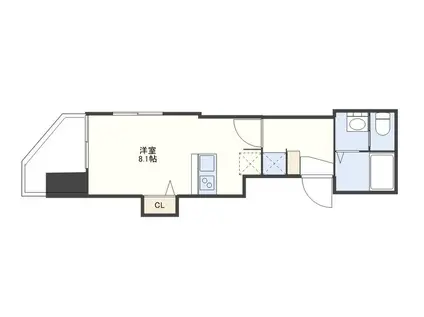 シーアンドスター勝富(ワンルーム/8階)の間取り写真