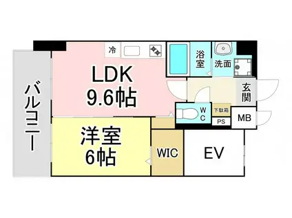 アースコートY`Sシティ西神原(1LDK/7階)の間取り写真