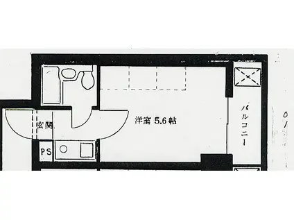 ミヤビルディング(1K/3階)の間取り写真