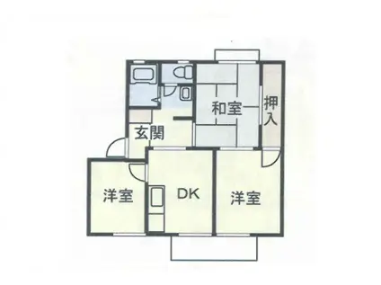 ヴィラアベニール B(3DK/1階)の間取り写真