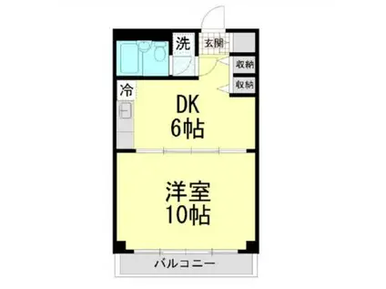 オオキス四谷(1DK/2階)の間取り写真