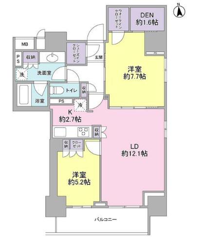 スタイリオ品川中延(2LDK/5階)の間取り写真