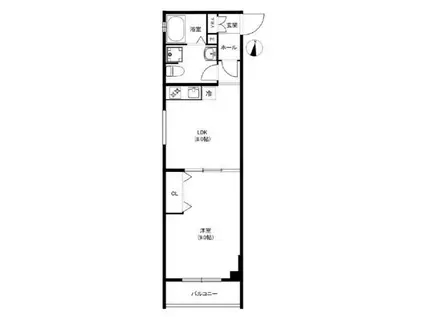 クリアルプレミア目黒(1LDK/4階)の間取り写真
