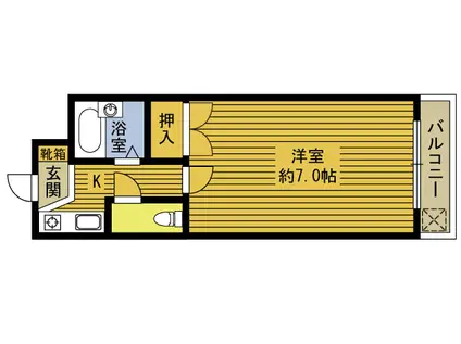 松岡コーポ(1K/3階)の間取り写真