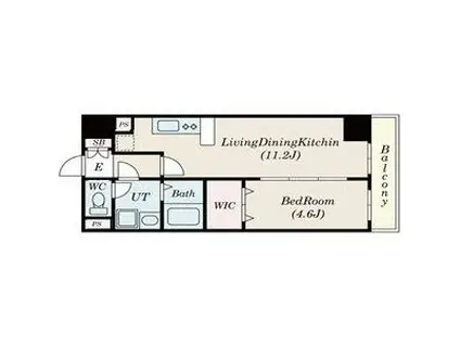 フォレシティ新栄(1LDK/10階)の間取り写真