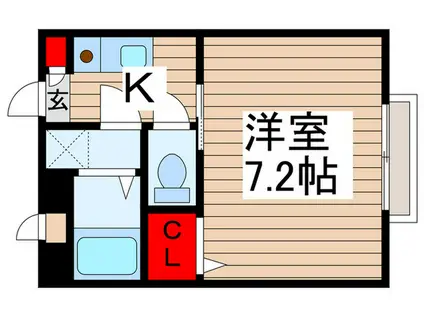 モリハイツ(1K/1階)の間取り写真