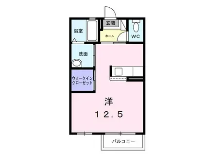 イーマール(ワンルーム/2階)の間取り写真