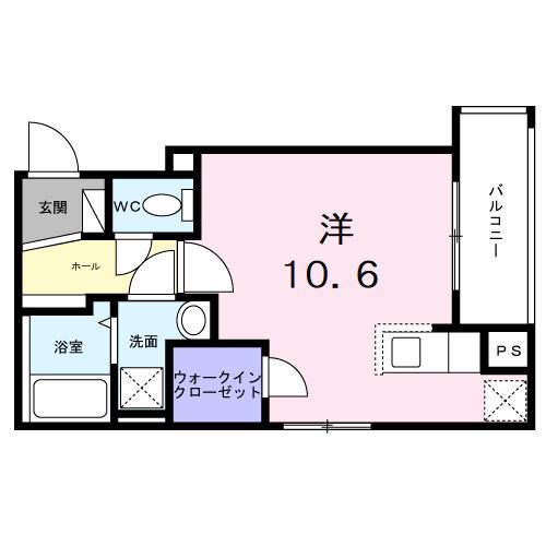ヒカルサ神戸王塚台1(ワンルーム/3階)の間取り写真
