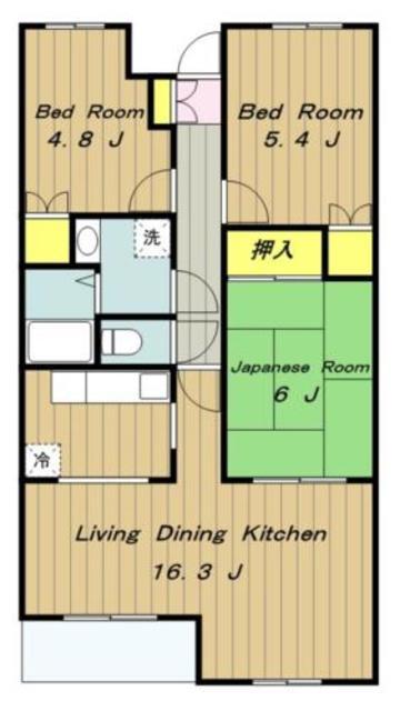 シルクフォルム(3LDK/2階)の間取り写真