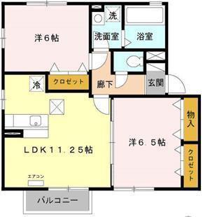 MOMOHOUSEⅡ(2LDK/1階)の間取り写真