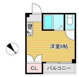 ハイツにっせい(ワンルーム/3階)の間取り写真