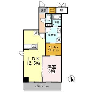 FARWISTERIA(1LDK/2階)の間取り写真