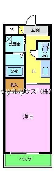 サザンクレスト堺(1K/6階)の間取り写真