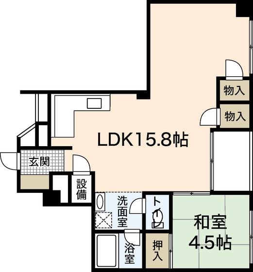 はるぜんグランリーブ(1LDK/7階)の間取り写真