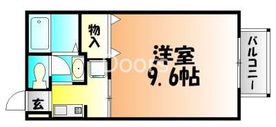 エトワール大松II(1K/2階)の間取り写真