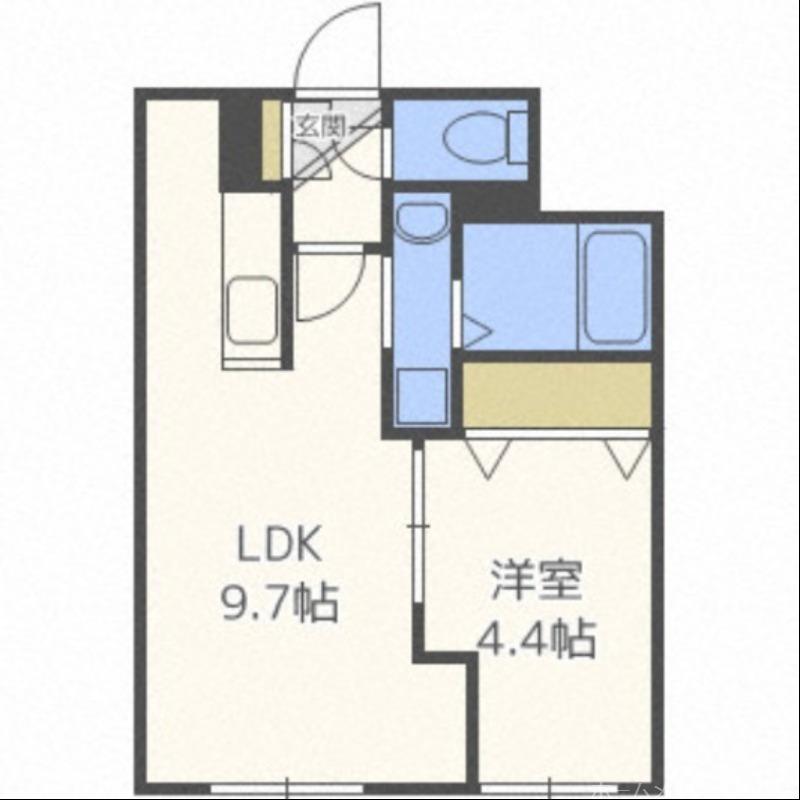 INFINITY南平岸(1LDK/3階)の間取り写真