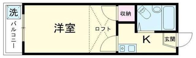 リエス西青木1(ワンルーム/1階)の間取り写真