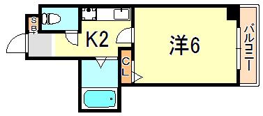 MS RESIDENCE今寺(1K/4階)の間取り写真