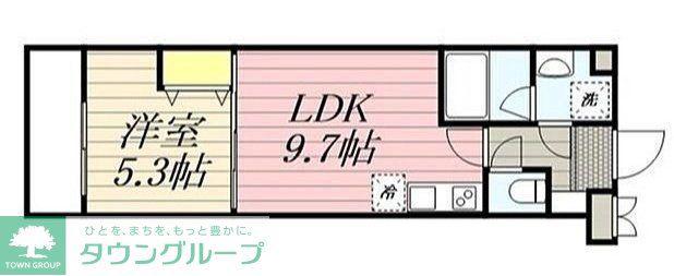 HF東武練馬レジデンス(1LDK/1階)の間取り写真