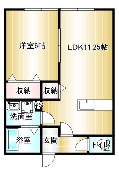 ARK 1ST(1LDK/1階)の間取り写真