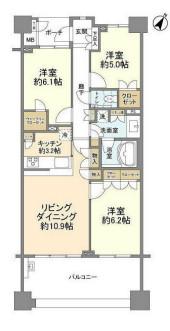 田園ステーションテラス(3LDK/2階)の間取り写真