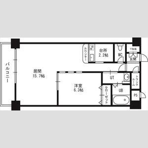 KKS羊ヶ丘(1LDK/8階)の間取り写真